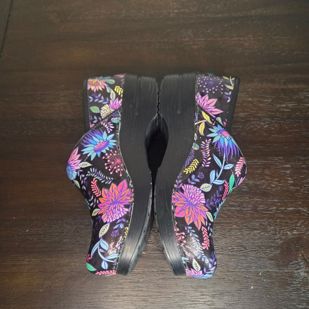 Dansko Professional Floral Garden Clogs Women's EU 39/US 9 Nurse Comfort Shoes - Picture 5 of 8